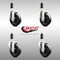 Service Caster 4 Inch 316SS Soft Rubber Wheel Swivel 1 Inch Expanding Stem Caster Set SCC SCC-SS316EX20S414-SRS-1-4 - alternate 5